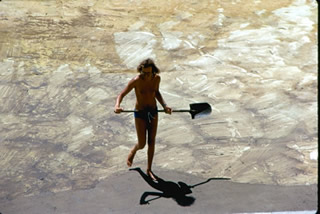 1974 - cleaning the Swimming Pool - Bondi Icebergs Club